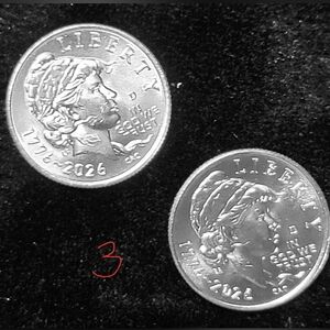 Emerging Liberty Dime.Set Of Two Commemorative Silver Coins 1776-2026